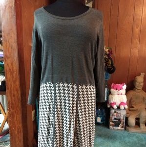 Fall dress.  Featuring a sweater/skirt illusion.